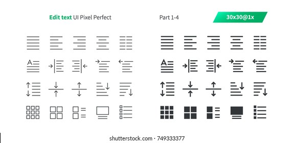 Edit text UI Pixel Perfect Well-crafted Vector Thin Line And Solid Icons 30 1x Grid for Web Graphics and Apps. Simple Minimal Pictogram Part 1-4