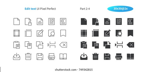 Edit text UI Pixel Perfect Well-crafted Vector Thin Line And Solid Icons 30 2x Grid for Web Graphics and Apps. Simple Minimal Pictogram Part 2-4