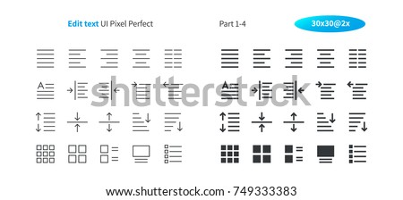 Edit text UI Pixel Perfect Well-crafted Vector Thin Line And Solid Icons 30 2x Grid for Web Graphics and Apps. Simple Minimal Pictogram Part 1-4