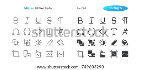 Edit text UI Pixel Perfect Well-crafted Vector Thin Line And Solid Icons 30 2x Grid for Web Graphics and Apps. Simple Minimal Pictogram Part 3-4