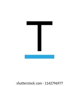 Edit text vector icon. Pictogram from set Smartphone Essentials. Isolated on white background