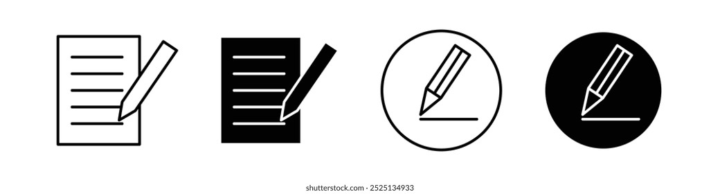 Edit thin line vector icon collection
