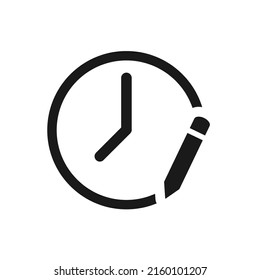 Edit time icon. Set time limit. Vector illustration