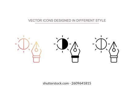 Edit tool icon design with white background stock illustration
