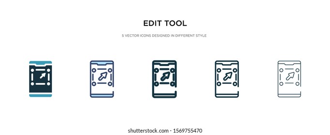 edit tool icon in different style vector illustration. two colored and black edit tool vector icons designed in filled, outline, line and stroke style can be used for web, mobile, ui