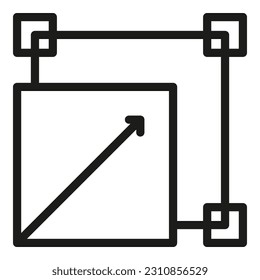 Edit tool icon outline vector. Stroke data. Editor pictogram