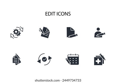 Edit tool icon set.vector.Editable stroke.linear style sign for use web design,logo.Symbol illustration.