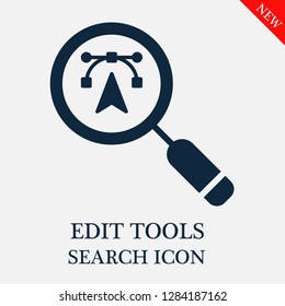 Edit tools search icon. Editable Edit tools search icon for web or mobile.