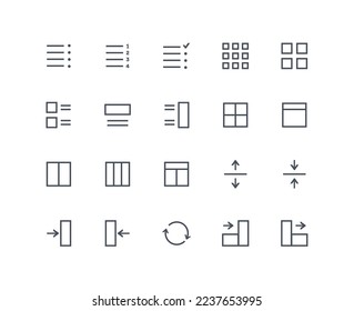 Edit UI UX element collection. Interface for programs and applications, software. Paragraph and line formatting, copywriting, moving. Cartoon flat vector illustrations isolated on white background