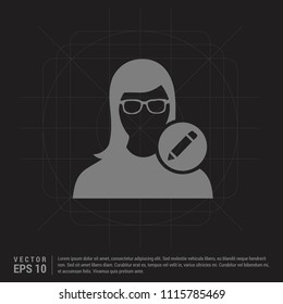 Edit user Icon - Black Creative Background - Free vector icon