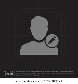 Edit user Icon - Black Creative Background - Free vector icon