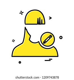 edit user icon design vector 