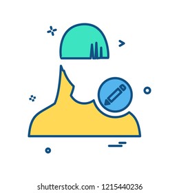edit user icon design vector 