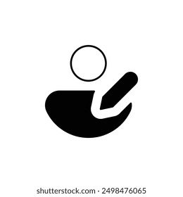Icono de usuario de Editar: Gráfico de Vector simple y minimalista para personalización y gestión de Cuentas	
