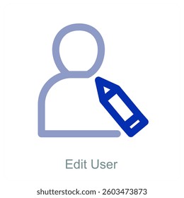 Edit User and profile icon concept