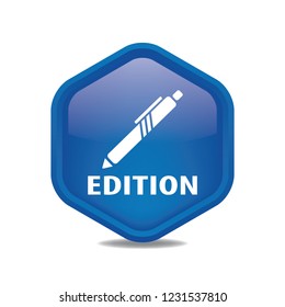 Edit vector button, web design element