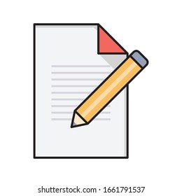 edit vector flat color icon  