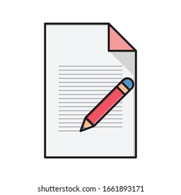 edit vector flat color icon 