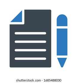 editar icono de color de glifo vectorial 