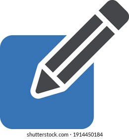 icono de color de glifo de edición vectorial