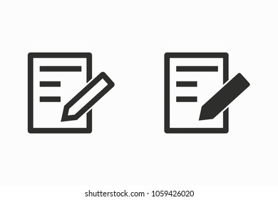 Edit vector icon. Black illustration isolated for graphic and web design.