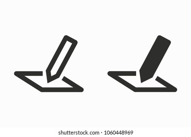 Edit vector icon. Black illustration isolated for graphic and web design.