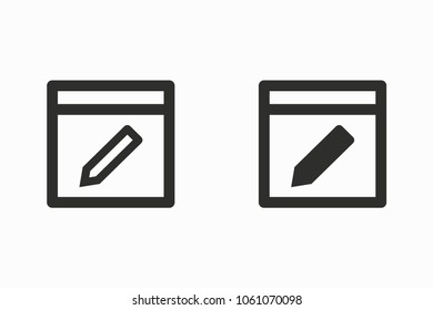 Edit vector icon. Black illustration isolated for graphic and web design.