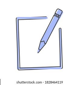 Edit vector icon on white isolated background. Document pencil edit