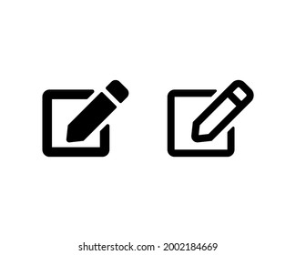Edit vector icon. Pencil with document black symbol isolated Vector illustration EPS 10