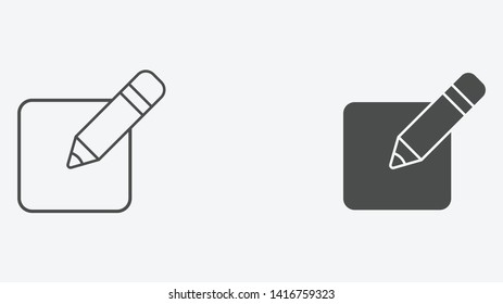 Edit vector icon sign symbol