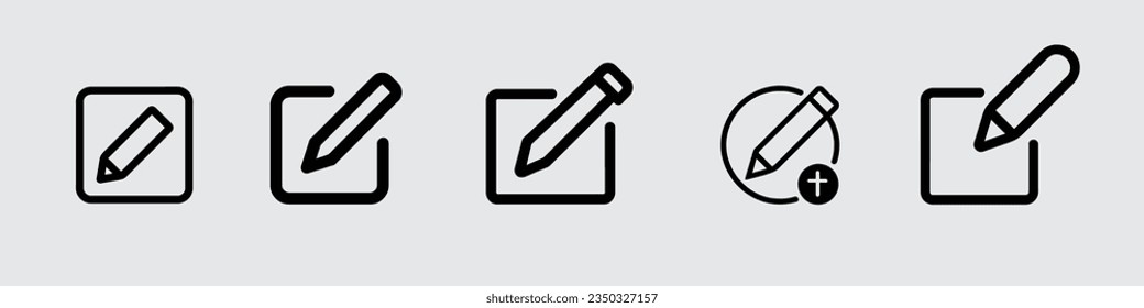 Edit Vector Icon, Edit Icon, Edit text icon sign symbol, edit icons. pencil icons isolated sign symbol vector illustration - vector, document icon