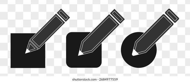 Conjunto de iconos vectoriales de Editar. Ilustración negra aislada para gráfico y Diseño web.