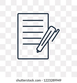 Edit vector outline icon isolated on transparent background, high quality linear Edit transparency concept can be used web and mobile