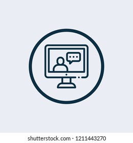 Edit video icon. Vector illustration