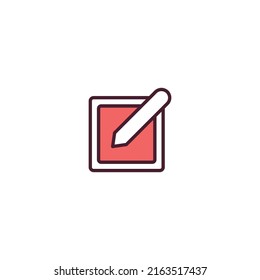 Edit Write Filled Line icon. linear style sign for mobile concept and web design. Edit Write Filled line vector icon. Symbol, logo illustration. Vector graphic