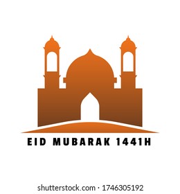 editabel vector of eid mubarak greeting card