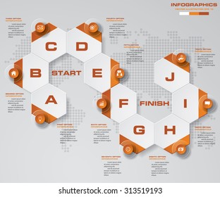 editable 10 steps Infographic design on the background. Eps 10 vector file.