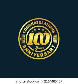 Editable 100 years anniversary logo