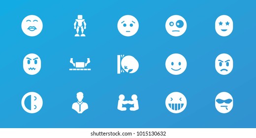 Editable 15 Character Icons: Smiling Emot, Laughing Emot, Baby Playing With Another Baby, Bust, Happe Emoji With Star Eyes