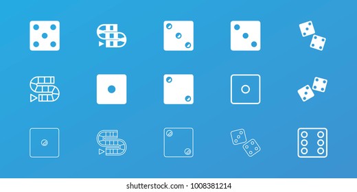 Editable 15 dice icons: