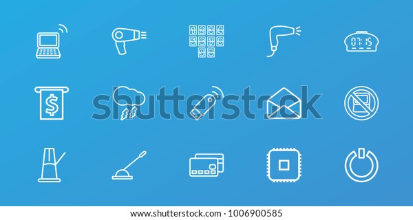 Editable 15 Electronic Icons No Laptop Stock Vector Royalty Free 1006900585