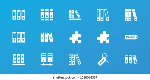 Editable 15 order icons: binder, puzzle