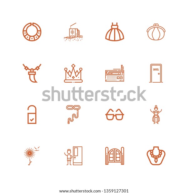 Editable 16 Elegance Icons Web Mobile Stock Vector Royalty Free