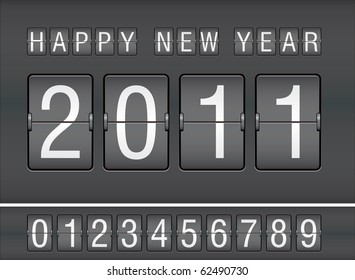 nuevo año 2011 editable en marcador mecánico