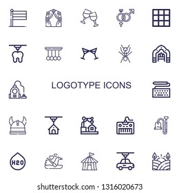Editable 22 logotype icons for web and mobile. Set of logotype included icons line Holland, Arch, Cheers, Symbol, Blanket, d, Pendulum, Ant, Vacuum, Keyboard on white background