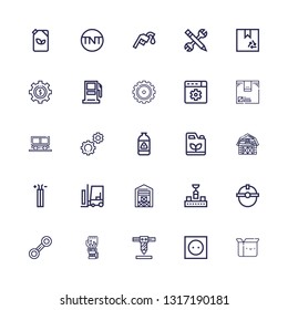 Editable 25 Industrial Icons Web Mobile Stock Vector (Royalty Free