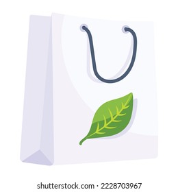 Ein bearbeitbares 2D-Symbol für Ökotasche 