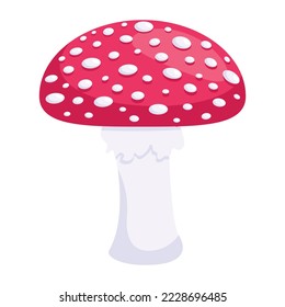 An editable 2d icon of mushroom 