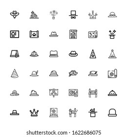 Editable 36 architect icons for web and mobile. Set of architect included icons line Hat, Planning, Blueprint, House plan, Architecture on white background