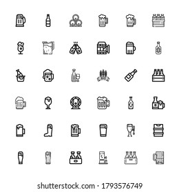 Editable 36 bitter icons for web and mobile. Set of bitter included icons line Beer, Beers on white background